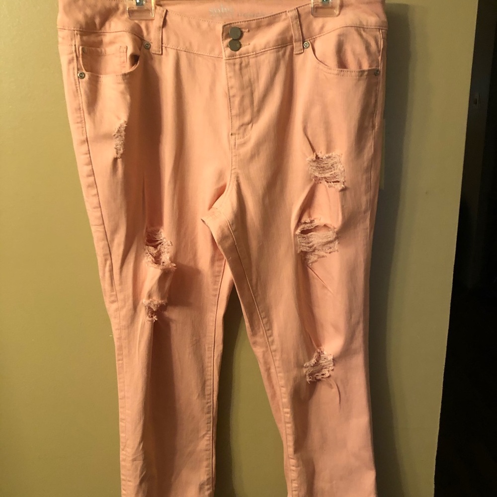 New York and Company Peach Colored Jeans